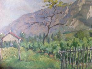 HAINARD BÉCHARD Eugenie 1882-1948,Archamps – Maison auprès d'une vigne,1926,Galartis CH 2012-09-23