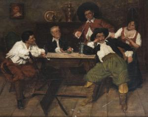 HAINDL Franz Seraph 1865-1931,At the pub table,1902,Peter Karbstein DE 2021-03-13