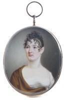 HAINES WILLIAM,Portrait miniature of Hester Mills, head and shoul,Woolley & Wallis 2017-03-15