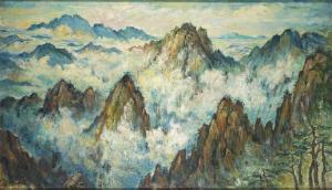 HAISU LIU 1895-1994,Cloudy Mount Huang,1956,Bonhams GB 2013-11-23