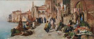 HAITE Georges Charles 1855-1924,Fruit sellers on the waterfront, Venice,Woolley & Wallis 2024-03-06