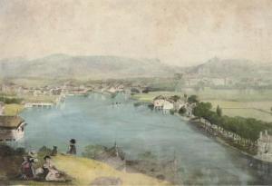 Hakewill James 1781-1843,View of Geneva from Mount St John,Christie's GB 2006-11-29