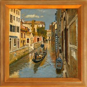 HALDRUP Axel 1890-1976,Canal scene from Venice,Bruun Rasmussen DK 2008-10-27