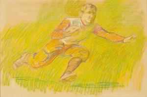HALE Philip Leslie 1865-1931,Study of a Running Back,1910,Swann Galleries US 2023-09-21