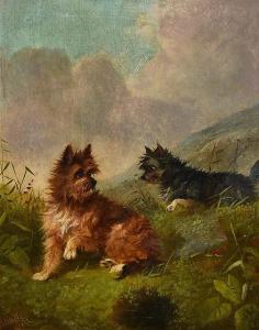HALESWORTH S. BLAKE,Terriers at Work,1886,Rowley Fine Art Auctioneers GB 2018-02-20