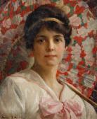 HALEY Henry James 1874-1964,Portrait of a young woman holding aparasol,Bonhams GB 2010-11-30