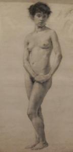 HALEY Henry James,Standing nude, her hands upon her hip,1874,Moore Allen & Innocent 2017-04-21