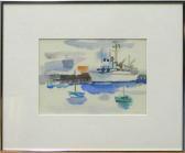 HALEY John Charles 1905-1991,Harbor Scene,Clars Auction Gallery US 2008-09-14