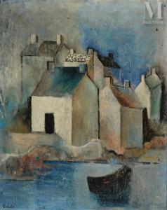 HALICKA Alice 1895-1975,Maisons cubistes en Bretagne,c.1930,Millon & Associés FR 2024-04-23