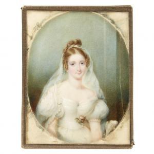 HALL Ann 1792-1853,Portrait miniature of Hannah Eugenia Whitney,Freeman US 2018-11-14
