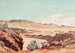 HALL Arthur William 1889-1981,Rio Galisteo,Santa Fe Art Auction US 2023-11-10