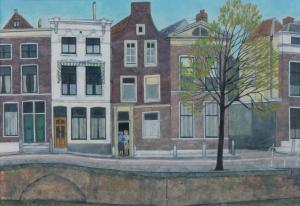 HALL C 1800-1900,A view of a canal in Leiden Holland,1967,Denhams GB 2016-07-06