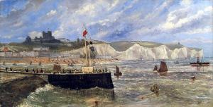 HALL C.G 1800,Panoramic view of the town of Dover, Kent, with fi,1885,Canterbury Auction 2007-08-14