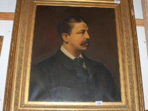 HALL C,portrait of a gentleman wearing a dark cravat and ,19th,Wellers Auctioneers 2008-12-13