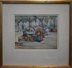HALL Ethel 1894-1940,A Breton market,Andrew Smith and Son GB 2022-03-22