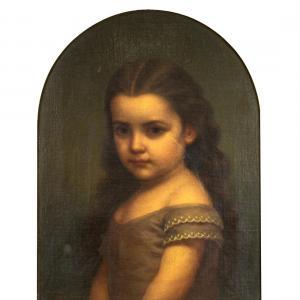 HALL George Henry 1825-1913,Portrait of a Young Girl,1869,Clars Auction Gallery US 2023-04-14