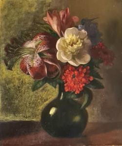HALL George Henry 1825-1913,Vaso con fiori,1864,Gigarte IT 2024-01-18