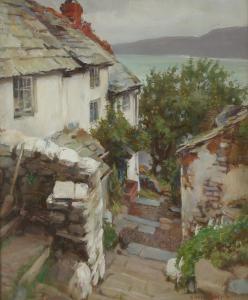 HALL NEALE George 1863-1940,Cornish coastal village scene,Ewbank Auctions GB 2023-03-23