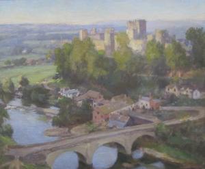 HALL NEALE George 1863-1940,View towards Ludlow Castle,Halls GB 2022-11-09