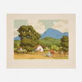 HALL Norma Bassett 1889-1957,Mexican Farm,1948,Toomey & Co. Auctioneers US 2024-03-07