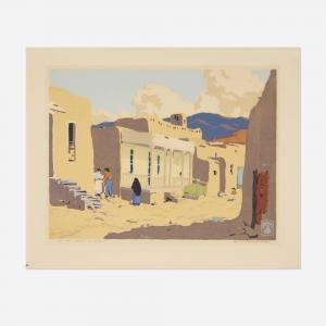 HALL Norma Bassett 1889-1957,Street in Cordova,1946-47,Toomey & Co. Auctioneers US 2024-03-07