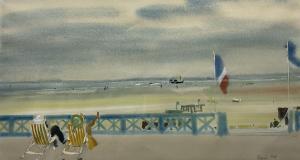 HALL Patrick,Figures Sunbathing on the Beach Promenade,Duggleby Stephenson (of York) 2024-01-05