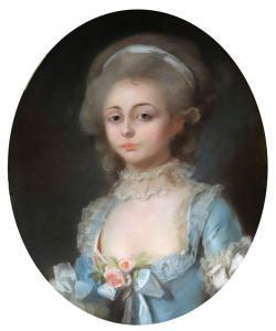 HALL Peter Adolf 1739-1793,Portrait de Mademoiselle de PONS,1780,Bayeux Encheres FR 2023-04-10