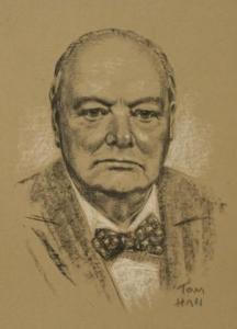 HALL Thomas Herbert 1885-1972,Lithograph of Winston Churchill,Walker's CA 2010-07-14