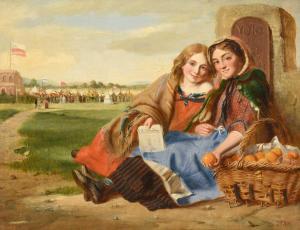 HALL Thomas P 1810-1870,Orange sellers at York Races,Tennant's GB 2022-11-12