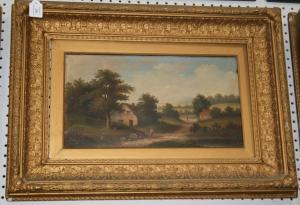 HALL Tom 1885,Figures near Cottages within Landscapes,Tooveys Auction GB 2013-05-15