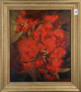 Haller Nellie 1872-1966,Red Flowers,Clars Auction Gallery US 2017-10-15