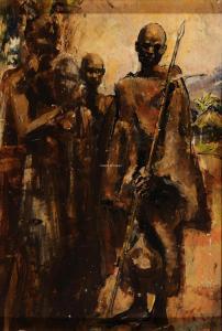 HALLET Andre 1890-1959,Esquisse environs Rwanda,Campo & Campo BE 2023-10-24