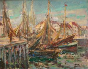 HALLET Andre 1890-1959,Vue d'Ostende,Horta BE 2024-04-22