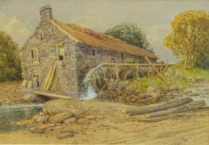HALLEWELL Col. Edmund Gilling 1822-1869,Watermill,1869,Golding Young & Co. GB 2020-02-26
