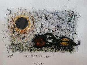 HALLIER Jean Edern 1936-1997,« Le scarabée dort »,1994,Giafferi FR 2008-05-26