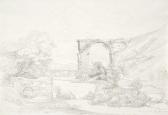 HALLMANN Anton 1812-1845,Narni mit dem Brückenbogen der Ponte di Augusto,Galerie Bassenge 2010-11-25