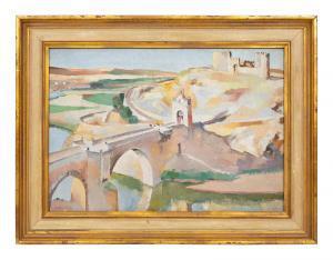 HALLOWELL Robert 1886-1939,View of Spain,Hindman US 2023-09-14