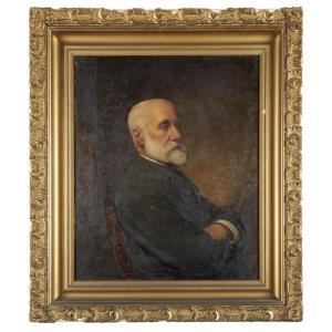 HALLWIG PAUL 1866-1925,PORTRAIT OF a GENTLEMAN,1889,Freeman US 2018-05-23
