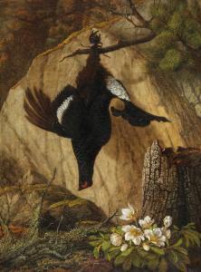 Halm Flechner Pauline 1836-1921,A Wood Grouse and Black Hellebore,1878,Palais Dorotheum 2021-05-06