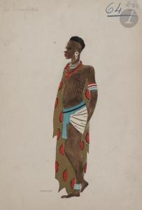 HALOUZE Édouard 1895-1958,Maquettes de costumes : Le Torero - La Madrilène p,Ader FR 2021-10-06