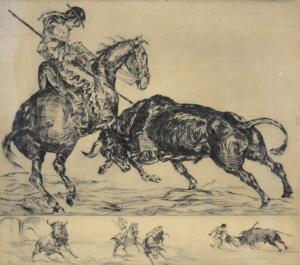 HALPERN Frederick H 1909,La Mise a Mort (El Matador), and El Picador,Gilding's GB 2019-05-14
