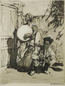 HALPERN Frederick H 1909,Two musicians,Rosebery's GB 2013-07-13