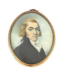 HALPIN John Edmund 1764,Portrait miniature of a gentleman wearing a button,1780,Sworders 2021-09-14