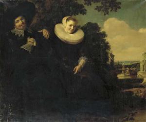 Hals Frans 1582-1666,Portrait of Isaac Massa and his wife Beatrix van d,Christie's GB 2002-04-03