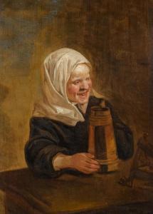 HALS Harmen 1611-1669,A young peasant girl with a beerjug,Sotheby's GB 2020-04-08