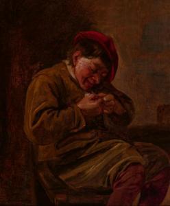HALS Harmen 1611-1669,Young peasant picking fleas,AAG - Art & Antiques Group NL 2019-06-17