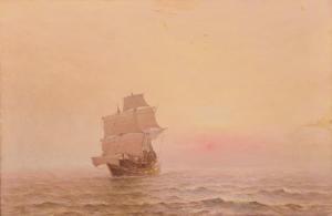 HALSALL William Formby 1841-1919,Mayflower, First Morning at Sea,Grogan & Co. US 2023-05-06