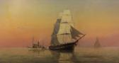 HALSALL William Formby,Shipping in Calm Waters at Eventide,David Duggleby Limited 2016-09-09