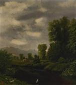 HALSEY J.B 1800-1800,Pastoral Landscape,1876,Shannon's US 2006-05-04