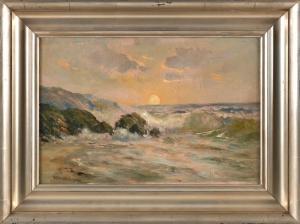 HALSEY William C. 1820,Ocean sunset.,Eldred's US 2024-01-05
